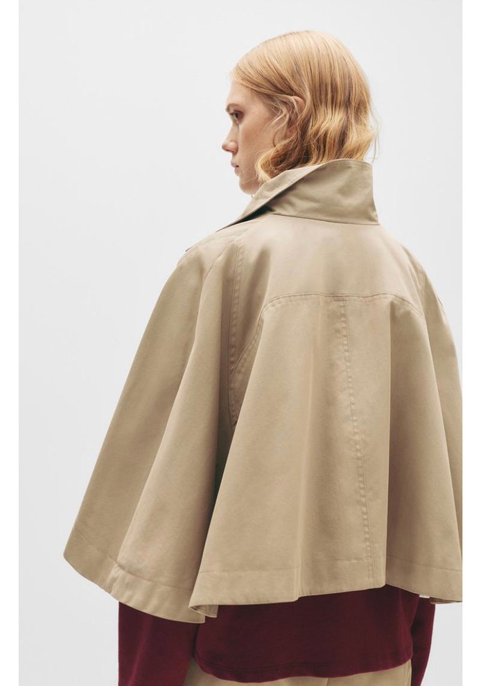 Pull and bear pelerin trençkot - Görsel 4