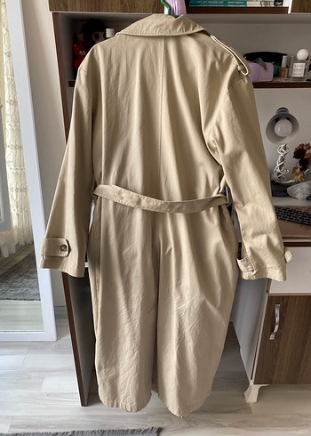 Bej Kemerli Midi Trençkot - Görsel 4