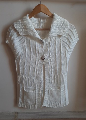 Krem Düğmeli Yelek - Görsel 2