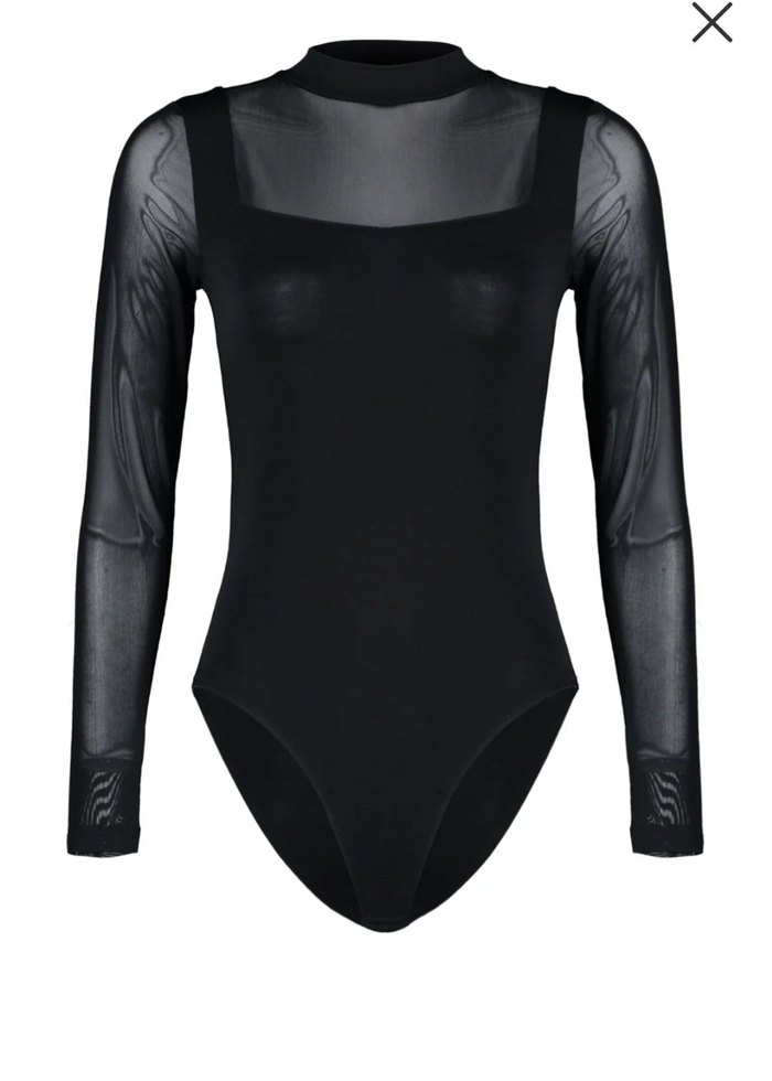 Siyah Tül Çıtçıtlı Şık Bluz - Görsel 5