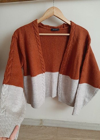 Tarçın Vizon Rengi Triko Hırka - Görsel 6