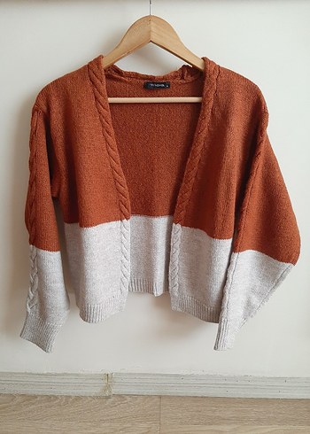 Tarçın Vizon Rengi Triko Hırka - Görsel 3