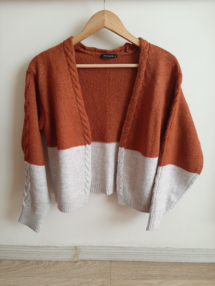 Tarçın Vizon Rengi Triko Hırka - Görsel 3