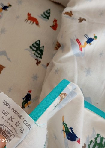 Flanel %100 Pamuk Bebek Battaniye Takımı - Görsel 4