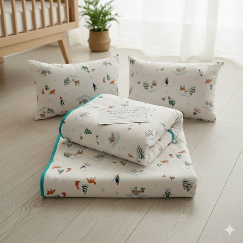 Flanel %100 Pamuk Bebek Battaniye Takımı - Görsel 3