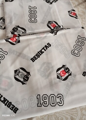 Taç Beşiktaş Tek Kişilik Çarşaf Yastık Set