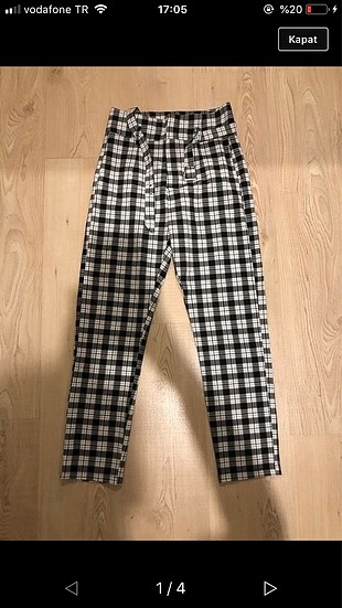 Bershka kareli pantolon