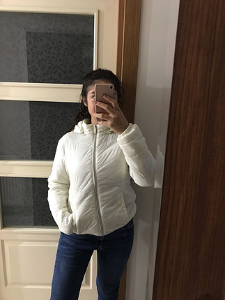 Colins Beyaz İnce mont