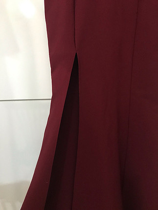 s Beden Bordo Balık Abiye