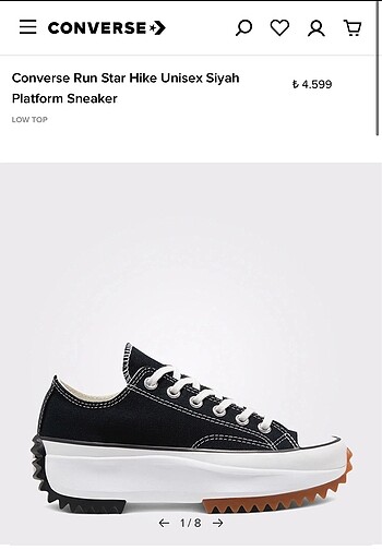 37 Beden siyah Renk Converse orijinal spor ayakkabı