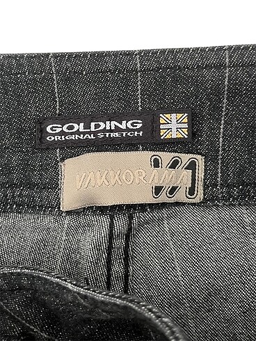 s Beden gri Renk Dar drape detaylı vintage pantolon
