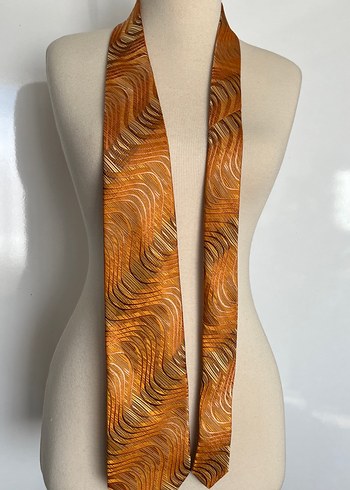 American Vintage Modern Dalgali Desenli Uzun Kravat