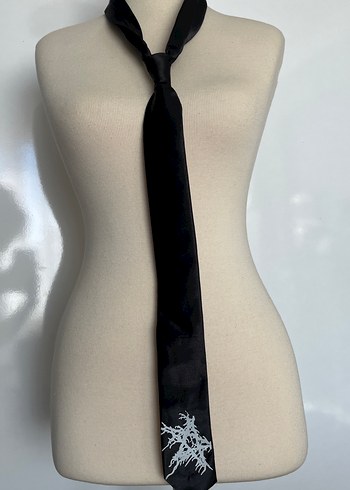 American Vintage Gotik Siyah İnce Kravat