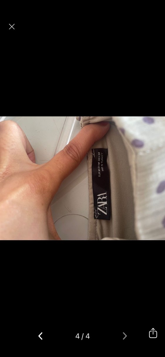 Zara Gri Drapeli Uzun Kollu Mini Elbise - Görsel 4