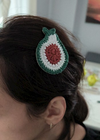 Nakışlı Yeşil Bohem Avokado Toka - Görsel 2