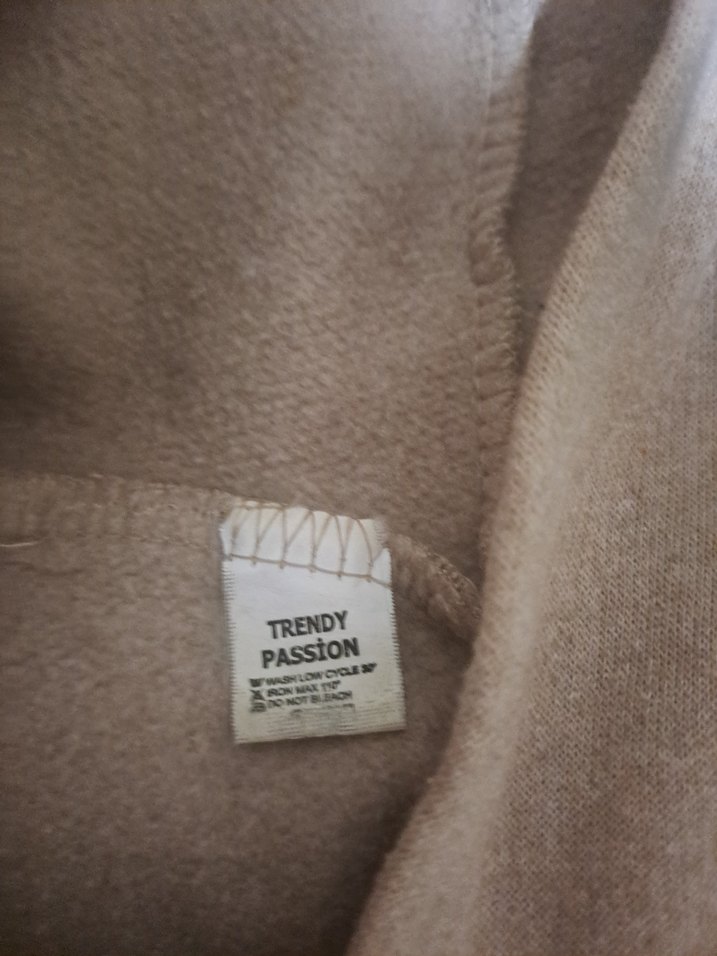 camel renk acık bej oversize sweatshirt   bershka zara - Görsel 3
