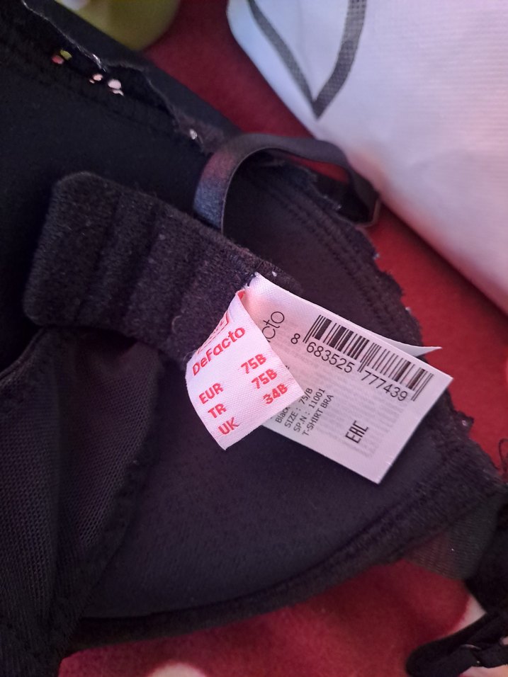 Siyah Puantiyeli taşlı Gotik Sütyen defacto - Görsel 4