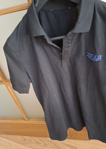 Siyah Denim Erkek Polo Tişört