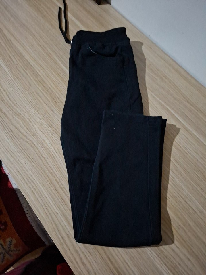 kız Çocuk Siyah Rahat Kesim Eşofman Altı - Görsel 4