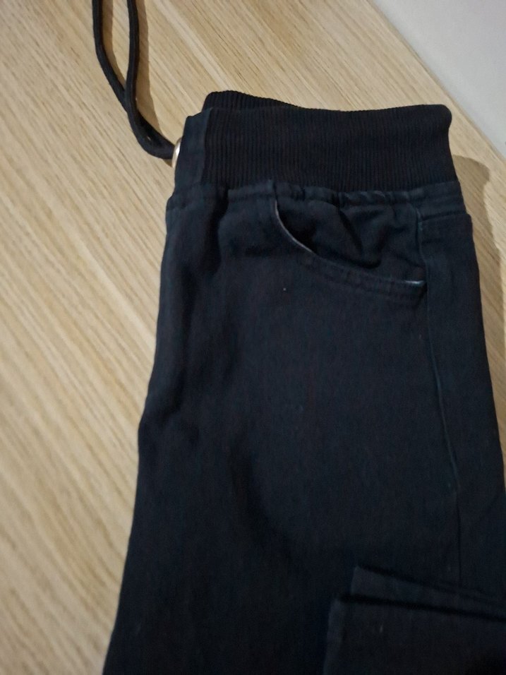 kız Çocuk Siyah Rahat Kesim Eşofman Altı - Görsel 5