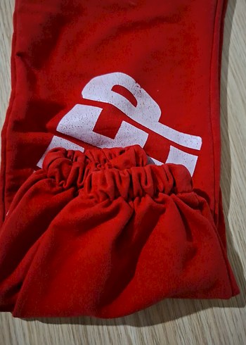 kız çocuk 9 yaş Kırmızı Baskılı Rahat Eşofman Altı - Görsel 2