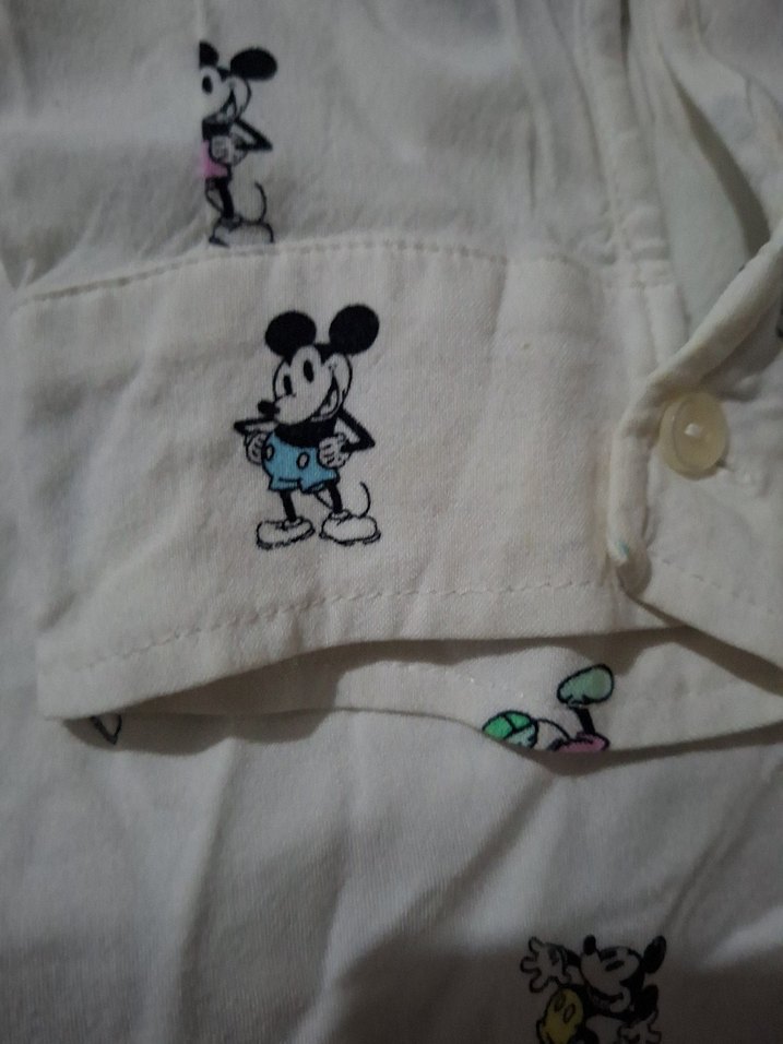 Desenli Beyaz Pamuklu Uzun Kollu Gömlek - Görsel 3