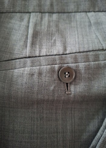 Gri Keten Kumaşlı Kemerli Erkek Pantolon SARAR - Görsel 4