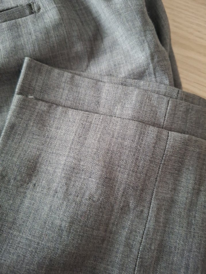 Gri Keten Kumaşlı Kemerli Erkek Pantolon SARAR - Görsel 3