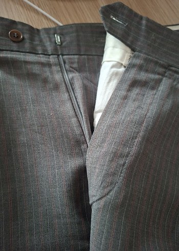 Gri Regular Fit Pilili Erkek Pantolon - Görsel 4