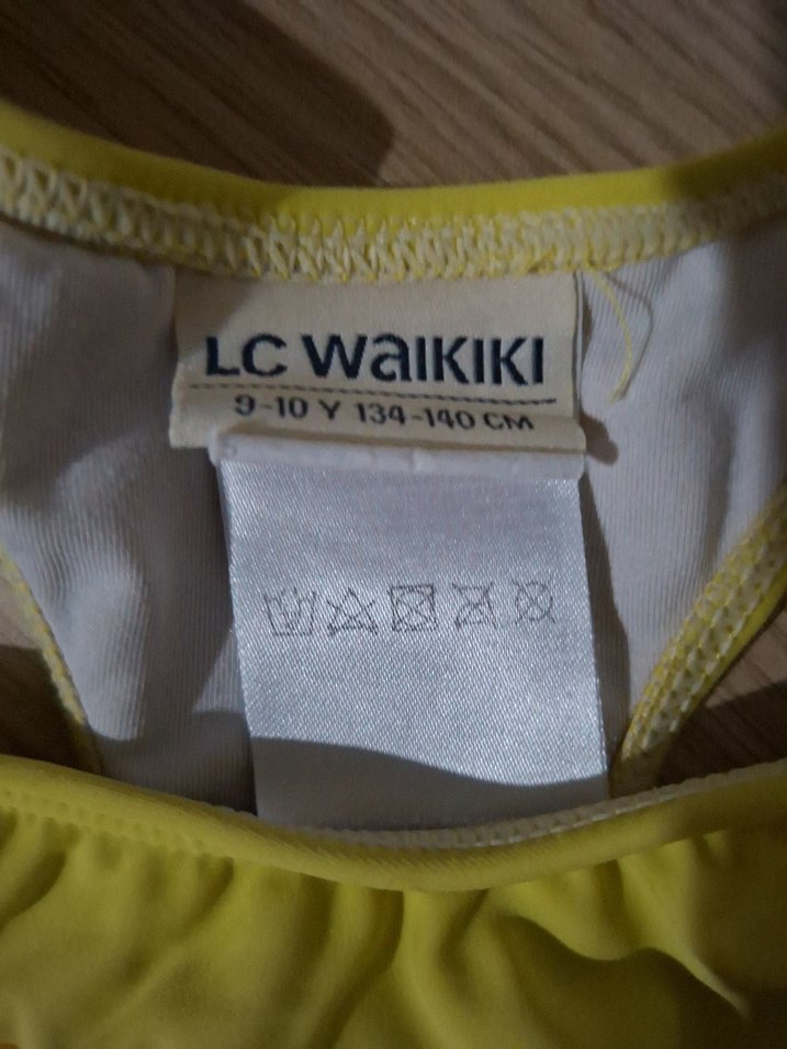 Sarı Nakışlı Kız Çocuk Bikini Takımı - Görsel 4