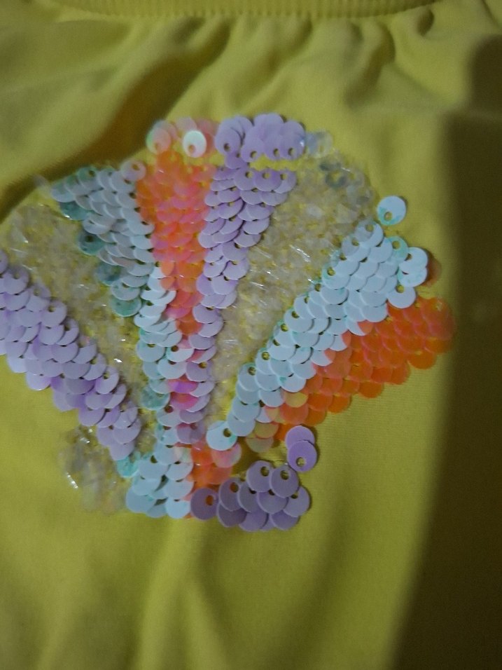 Sarı Nakışlı Kız Çocuk Bikini Takımı - Görsel 3