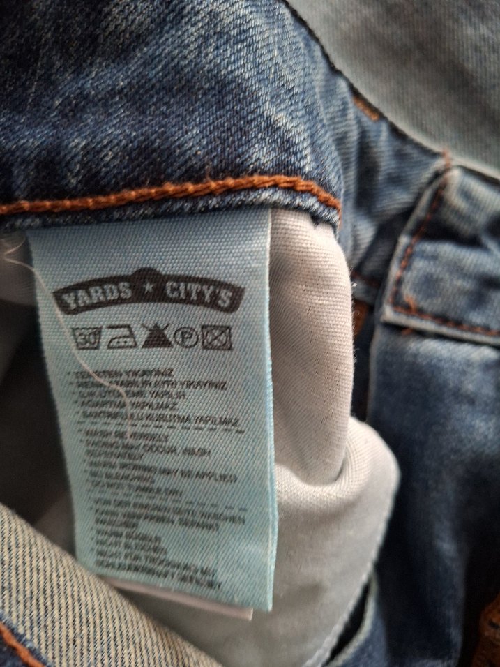 Düğmeli Regular Fit erkek Kot Pantolon - Görsel 3