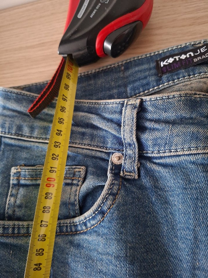 Erkek Slim Fit Mavi Denim Kot Pantolon - Görsel 4