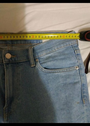 Kadın Mavi Midi Boy Kot Pantolon36/32