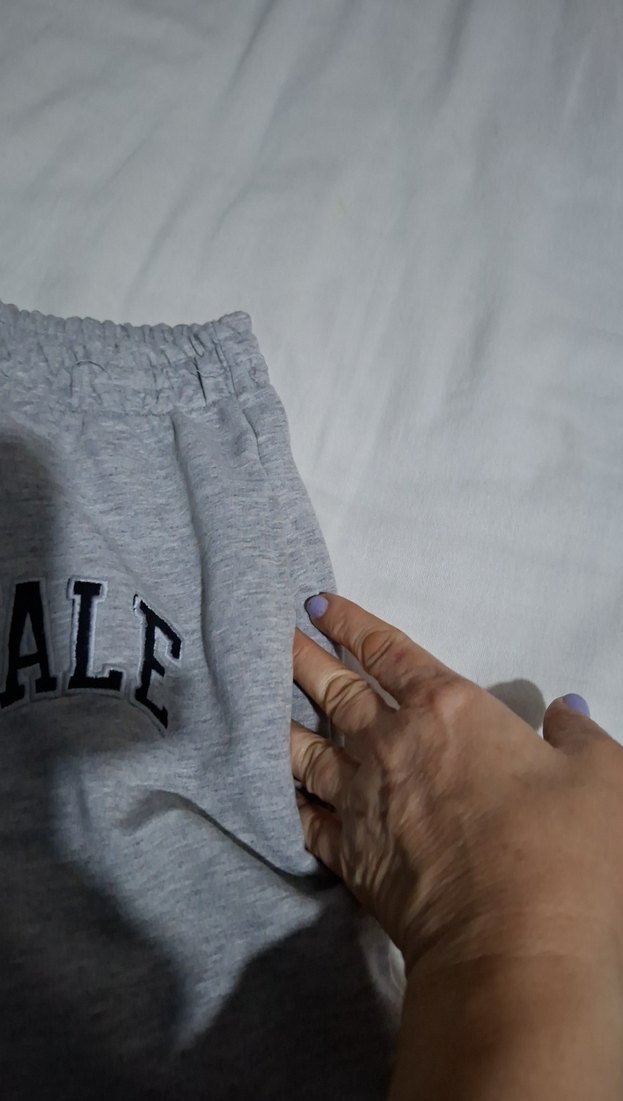 Gri Loose Fit Kadın Eşofman Altı WALE - Görsel 3