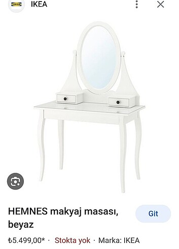 İKEA HEMNES MAKYAJ MASASİ