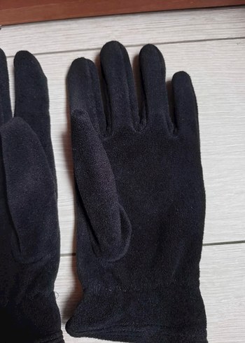 Siyah Kadın Polar Eldiven Velcro - Görsel 3