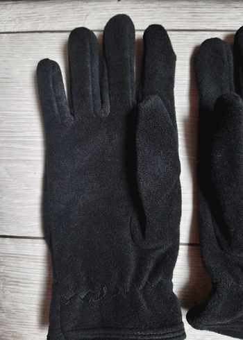 Siyah Kadın Polar Eldiven Velcro - Görsel 2