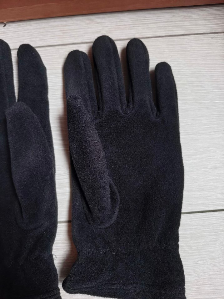 Siyah Kadın Polar Eldiven Velcro - Görsel 3