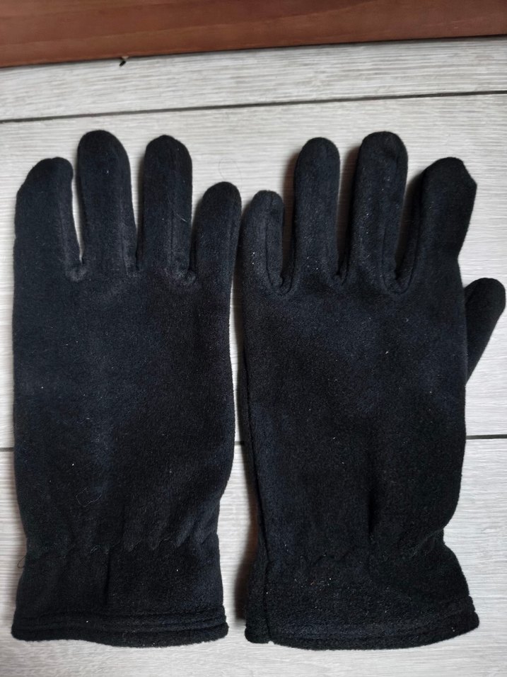 Siyah Kadın Polar Eldiven Velcro - Görsel 4