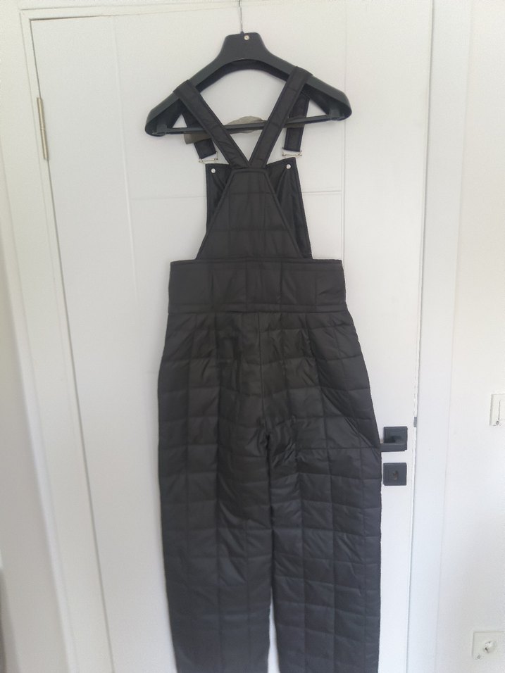 Erkek Siyah Biker Stil Kayak Pantolonu - Görsel 2