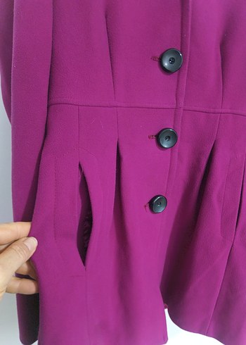 Kapüşonlu Mor Kaban - Görsel 2