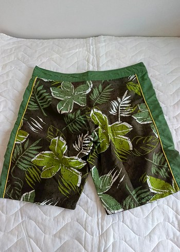 Yeşil Desenli Erkek Mini Deniz Şortu - Görsel 3