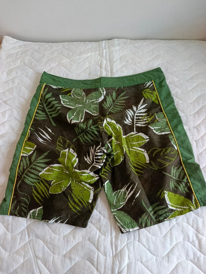 Yeşil Desenli Erkek Mini Deniz Şortu - Görsel 3