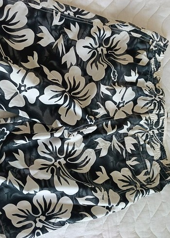 Gri Çiçek Desenli Kemerli uzun Mayo - Görsel 3