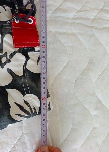 Gri Çiçek Desenli Kemerli uzun Mayo - Görsel 2