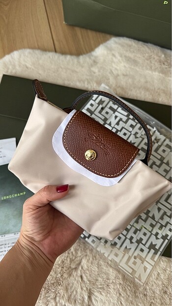Beden Orijinal Longchamp xs paper/bej