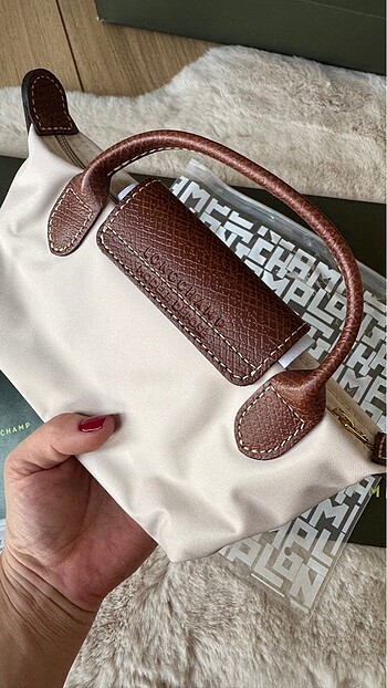 Beden ten rengi Renk Orijinal Longchamp xs paper/bej