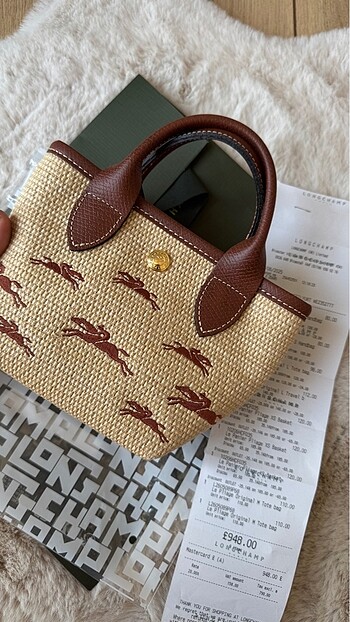 Orijinal Longchamp Xs basket bag