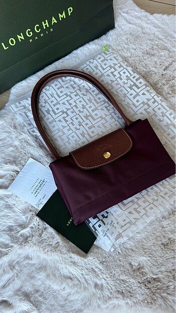 Longchamp Le Pliage orijinal M tote bordo